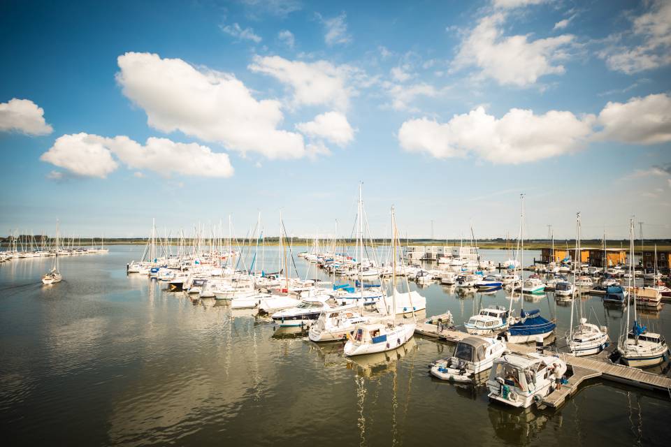 Panoramablick über Yachthafen Marina Kröslin