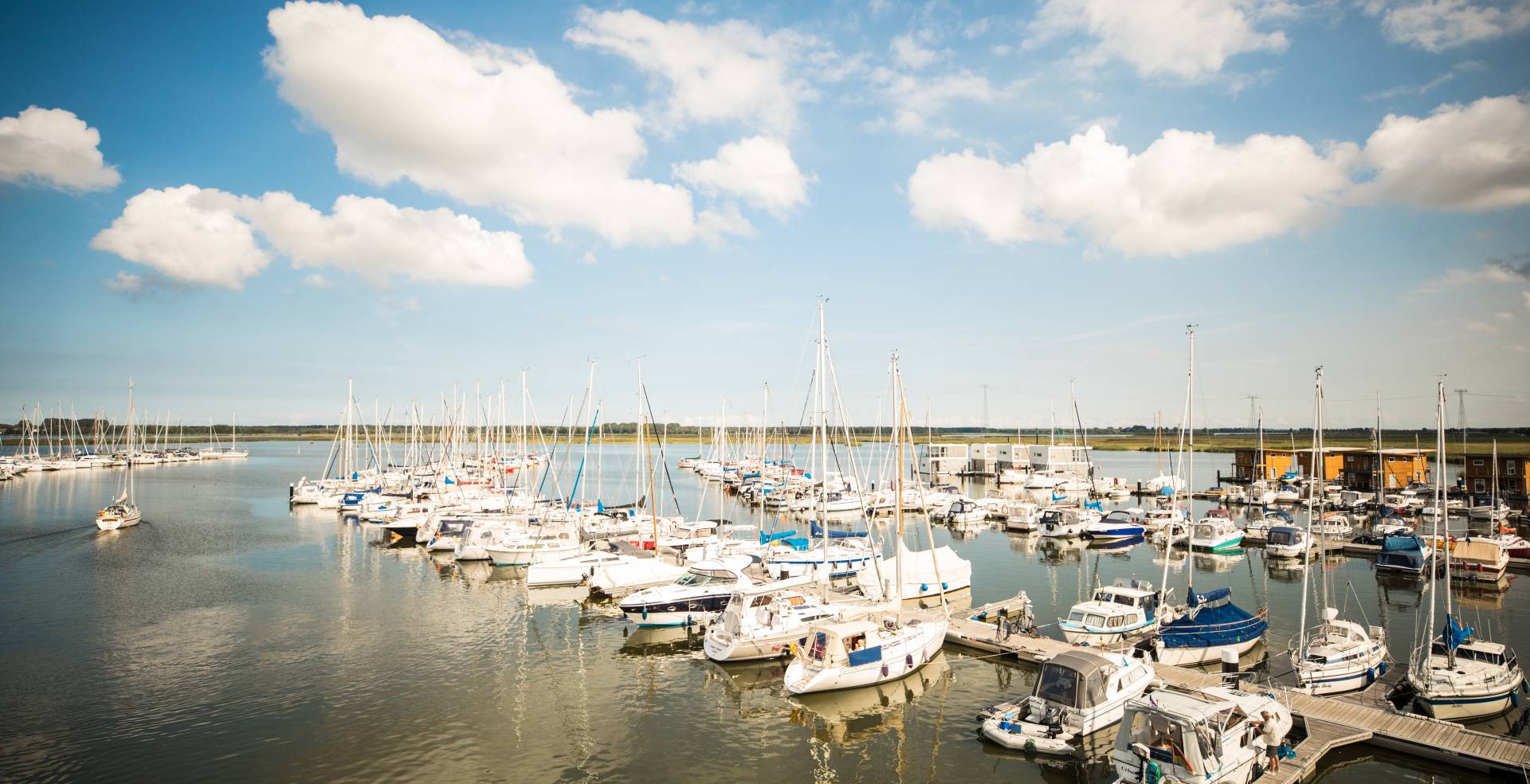 Panoramablick über Yachthafen Marina Kröslin